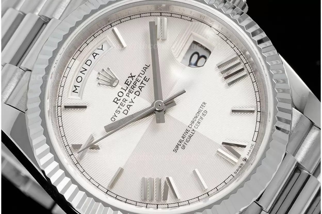 Alternative view of DayDate 228239 40mm SS/SS White/Grey JDF V4 VR3255 (Gain Weight)