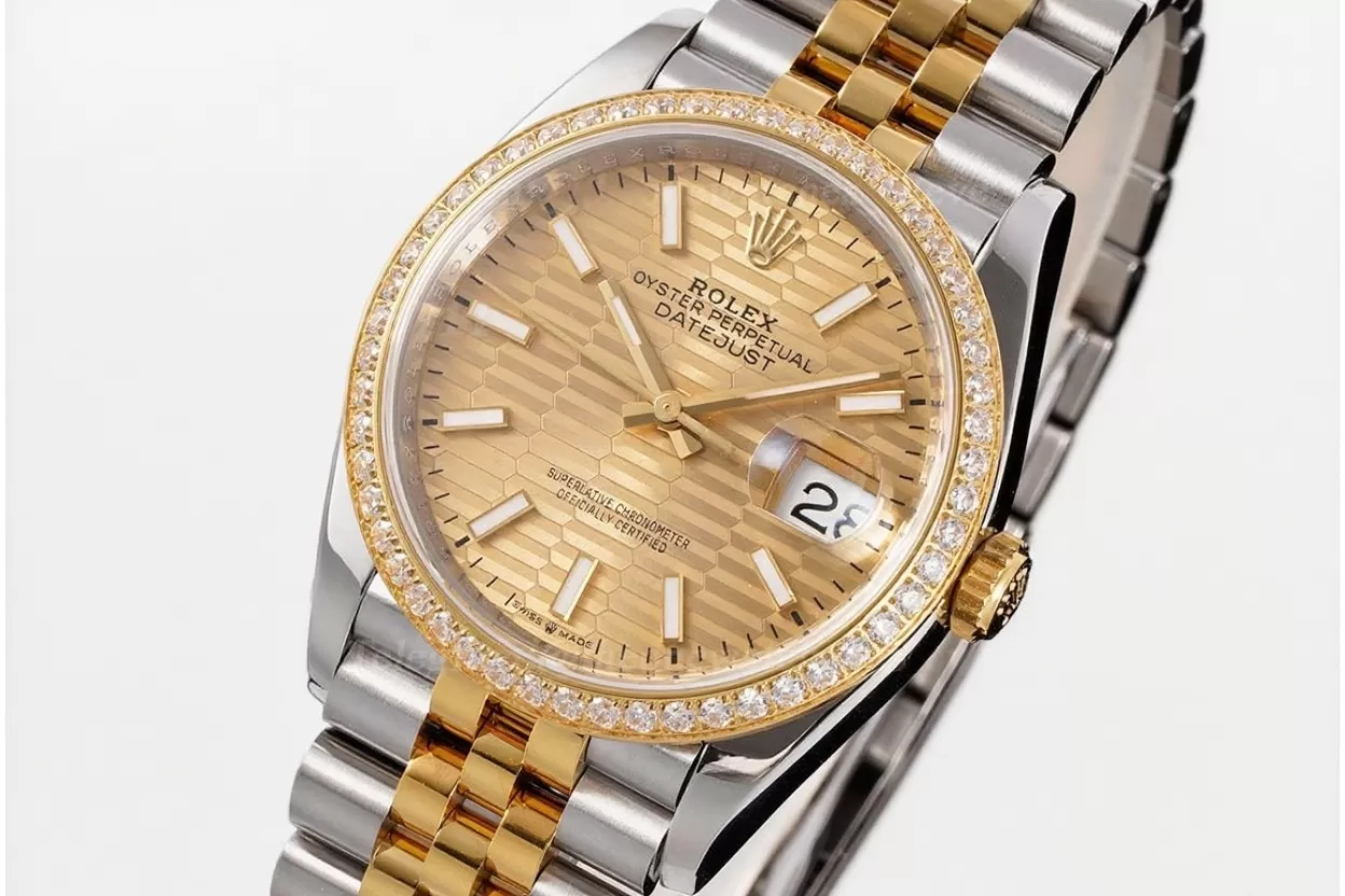 Datejust 126283 36mm Jub Dia YG/SS Gold Textured Dial VSF DD3235