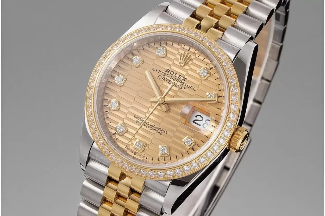 Datejust 126283 36mm Jub Dia YG/SS Gold Textured/Dia VSF DD3235