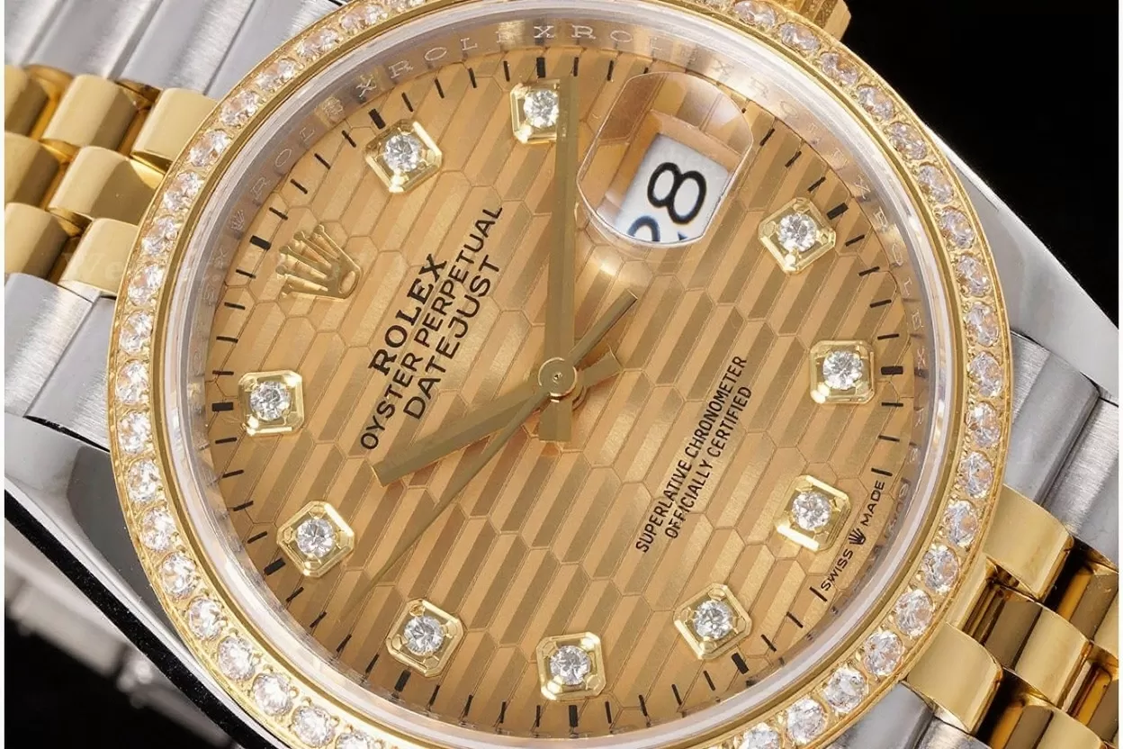 Datejust 126283 36mm Jub Dia YG/SS Gold Textured/Dia VSF DD3235 - Image 3
