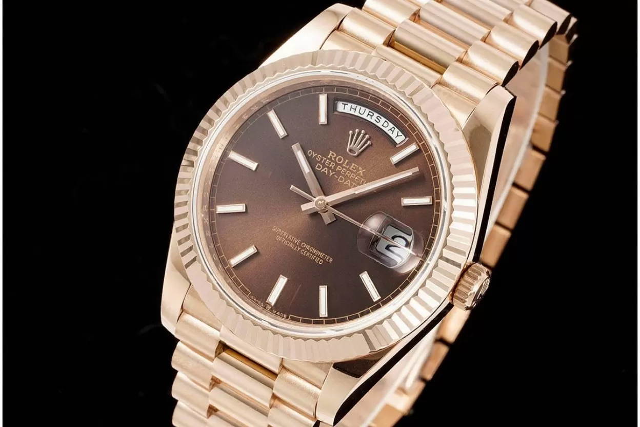 DayDate 228235 40mm RG/RG Brown/Stk JDF V4 VR3255 (Gain Weight)