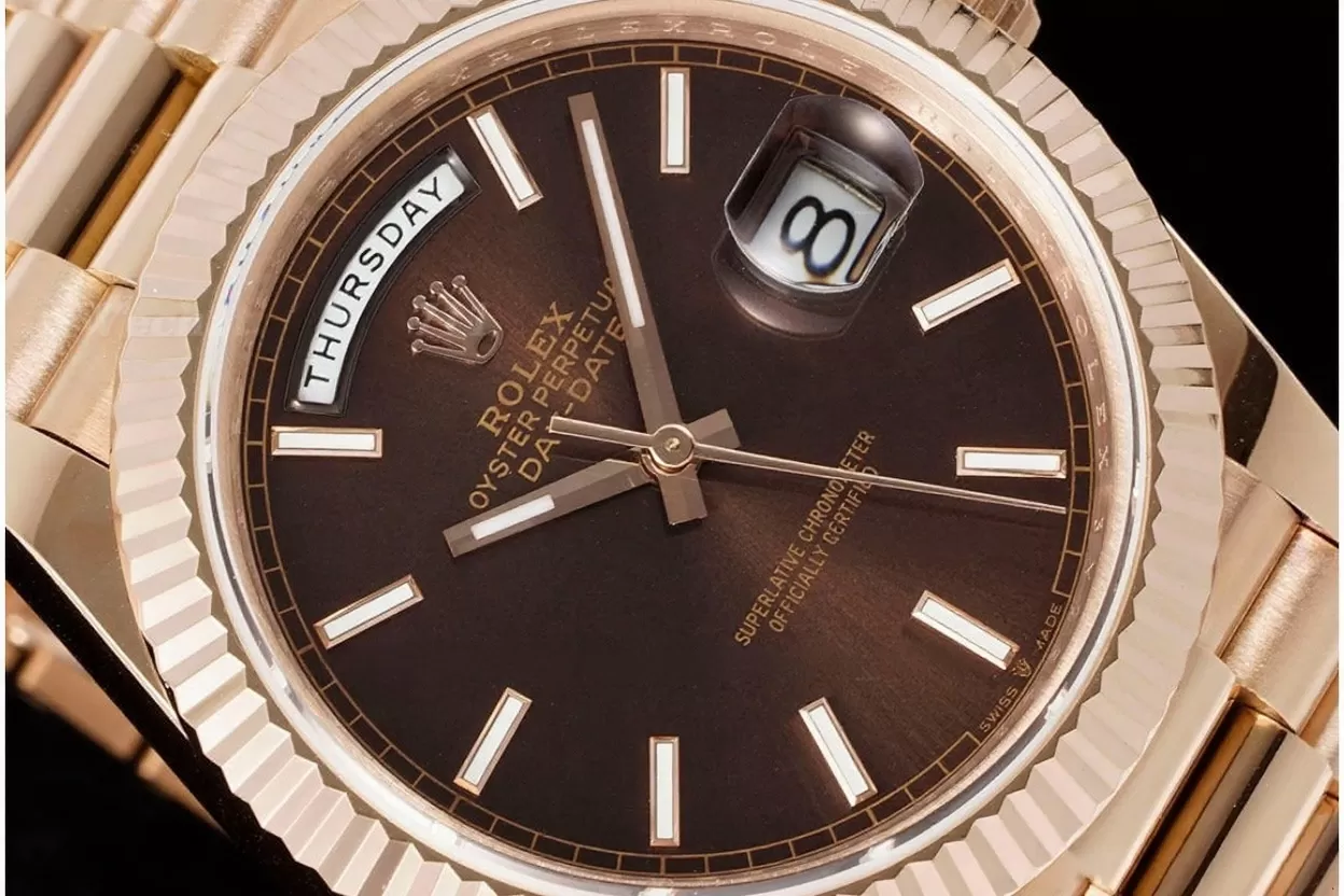 Alternative view of DayDate 228235 40mm RG/RG Brown/Stk JDF V4 VR3255 (Gain Weight)