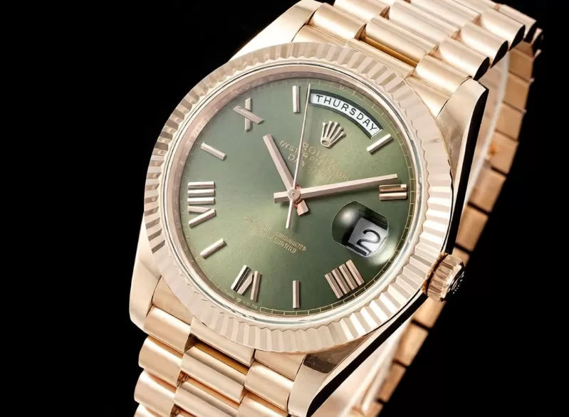 DayDate 228235 40mm RG/RG Green/Rmn JDF V4 VR3255 (Gain Weight)