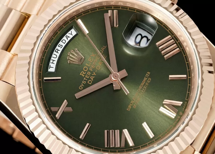 DayDate 228235 40mm RG/RG Green/Rmn JDF V4 VR3255 (Gain Weight) - 图片 4