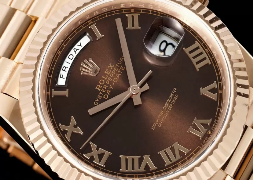 DayDate 228235 40mm RG/RG O Brown/Rmn JDF V4 VR3255 (Gain Weight) - Image 4