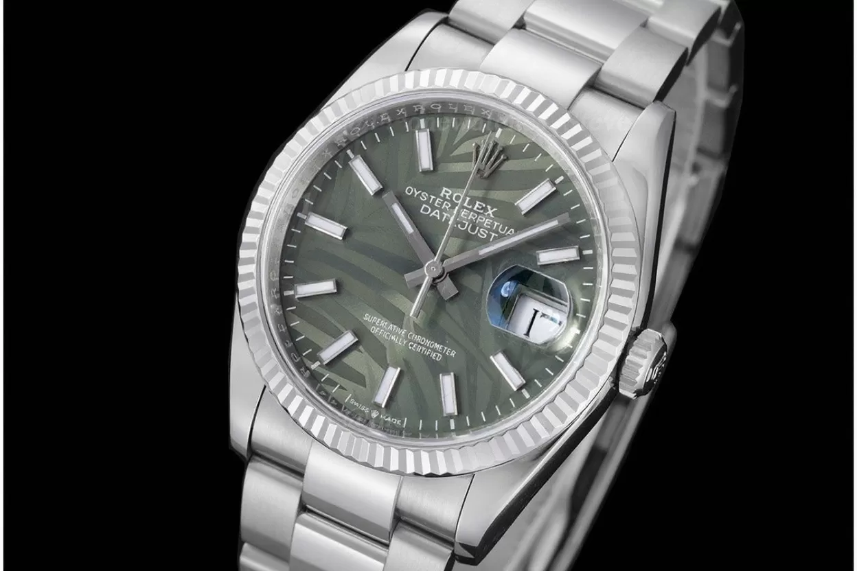 Datejust 126234 36mm Oys SS/SS Palm Motif Dial VSF DD3235