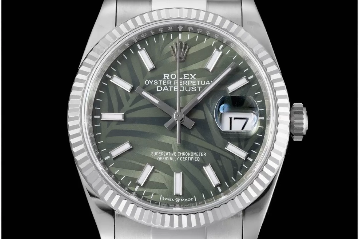 Alternative view of Datejust 126234 36mm Oys SS/SS Palm Motif Dial VSF DD3235