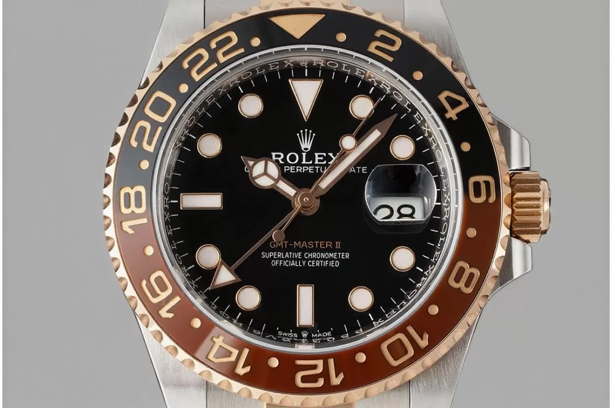 Alternative view of GMT Master II 126711 CHNR Rootbeer SS/RG Black Dial ARF V3 DD3285(Tungsten Heavy Version)