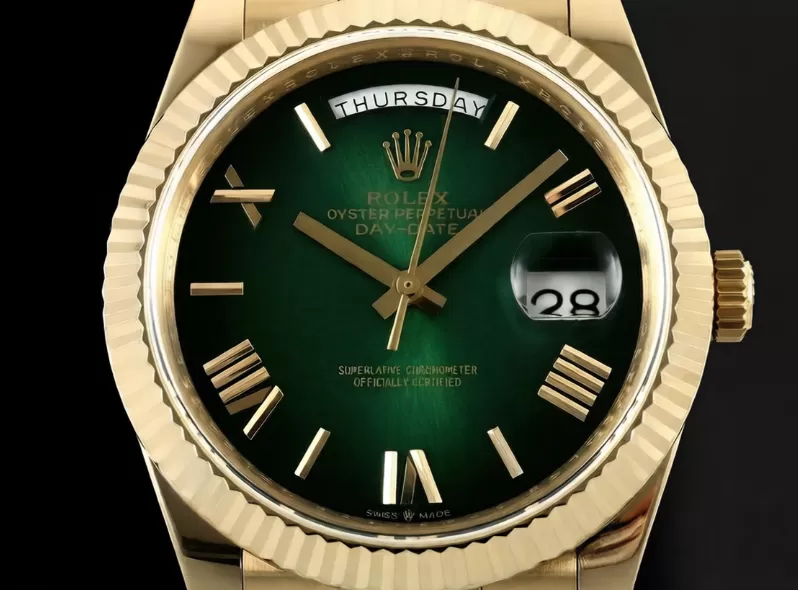 DayDate 228238 40mm YG/YG Gradient Green Dial QF V5 A2836(Gain Weight)