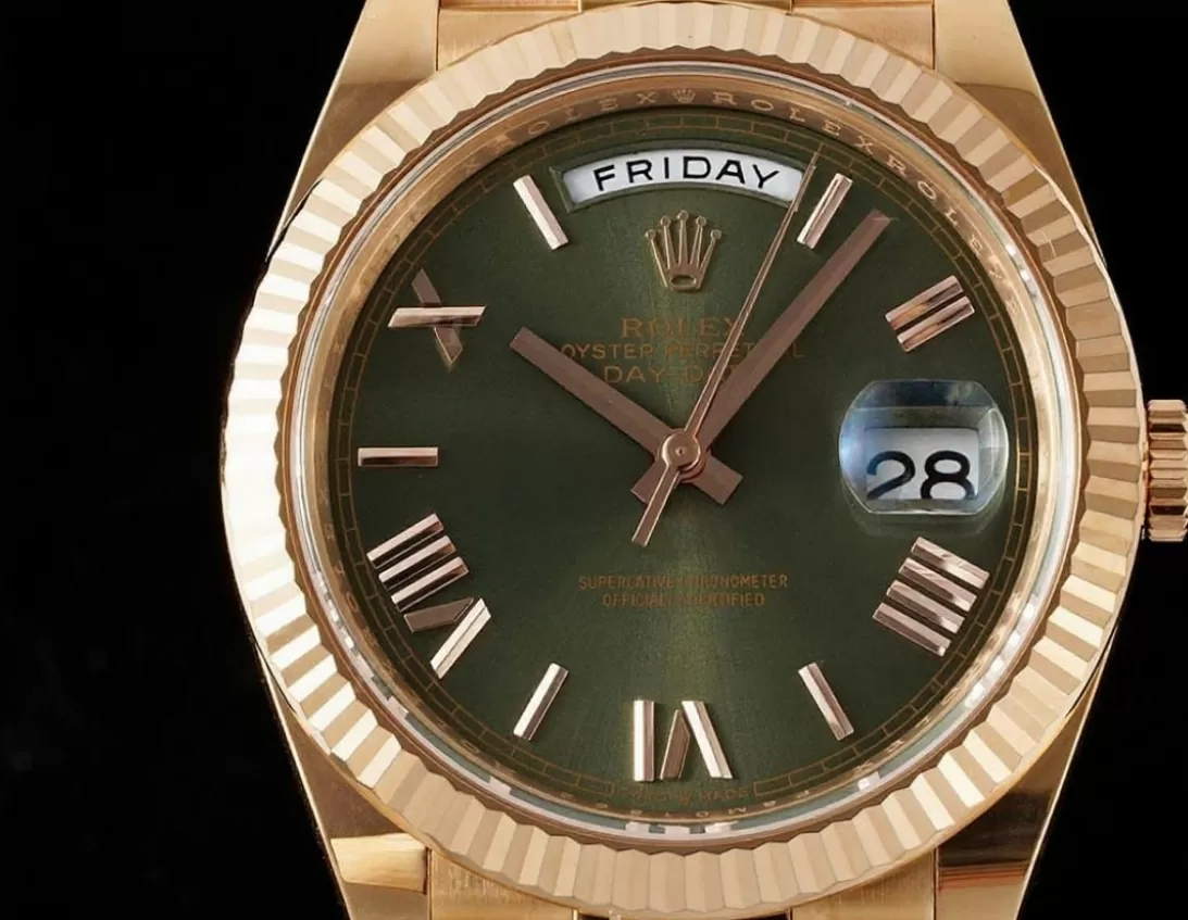 DayDate 228235 40mm RG/RG Green Dial THBF V3 SH3255(Tungsten Heavy Version)