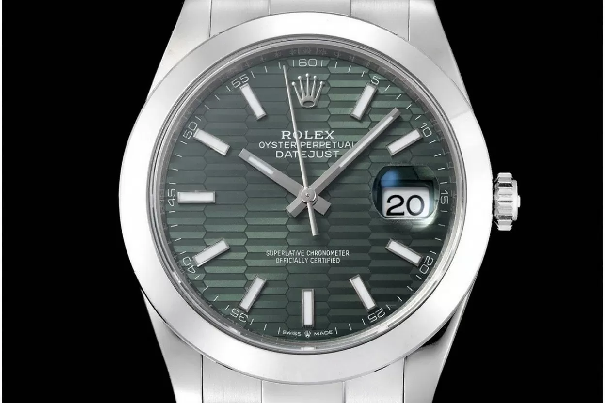 Datejust 126300 41mm Oys SS/SS Green Textured Dial VSF DD3235