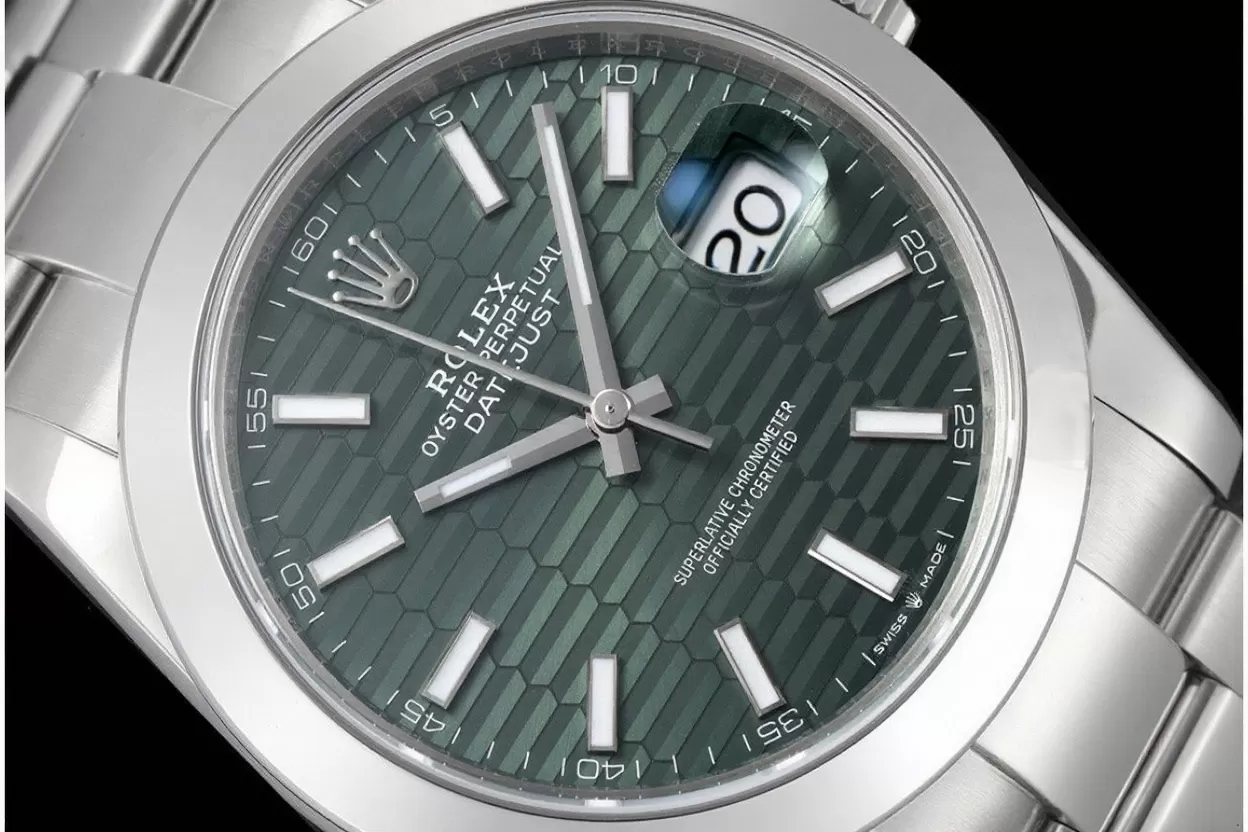 Alternative view of Datejust 126300 41mm Oys SS/SS Green Textured Dial VSF DD3235