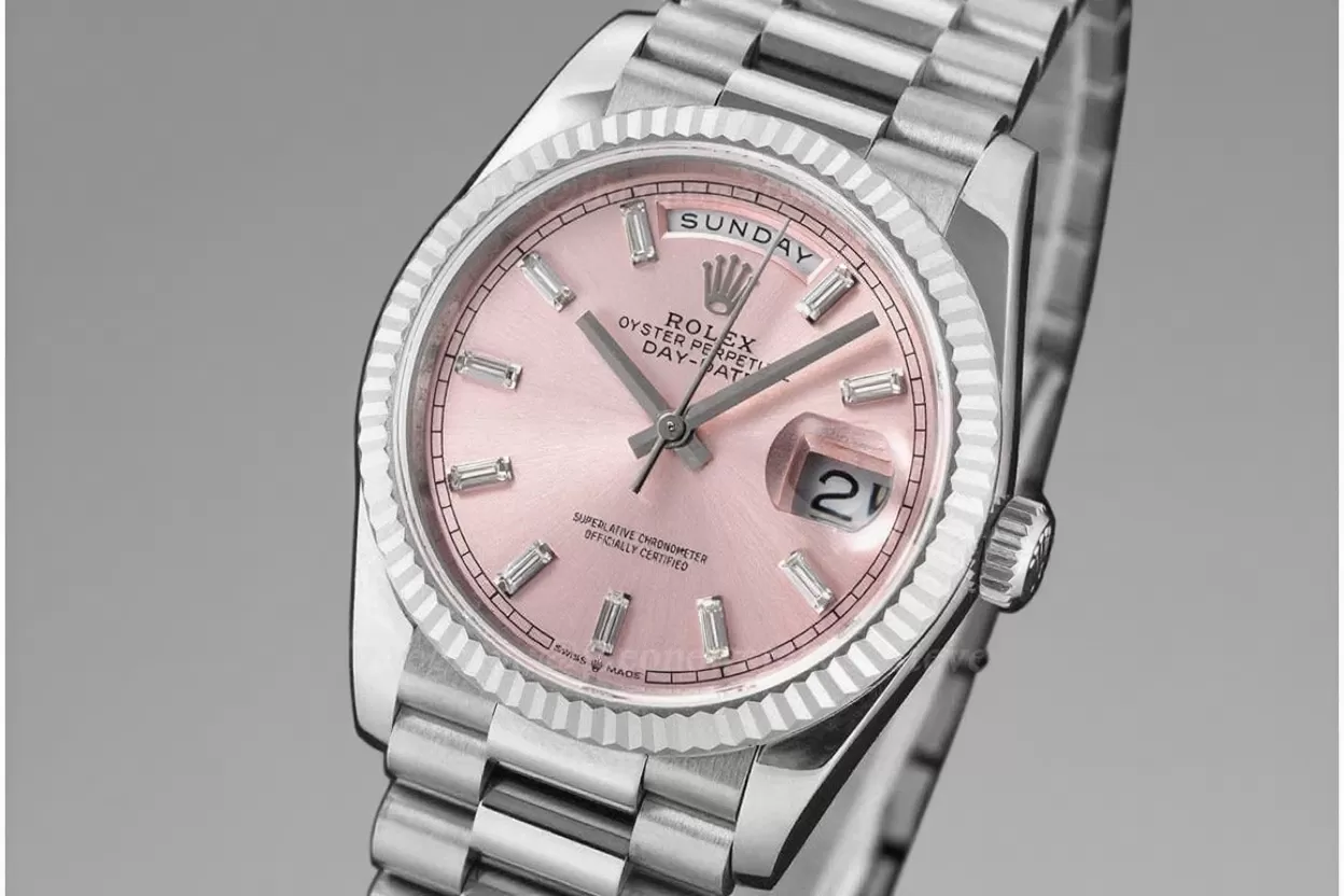 DayDate 128239 36mm SS/SS Pink/Dia QF V3 VR3255(Gain Weight)