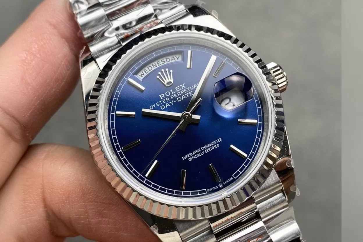 DayDate 128239 36mm SS/SS Blue/Stk QF V3 VR3255(Gain Weight) - 图片 3