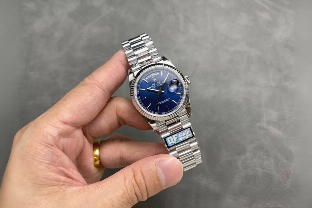 DayDate 128239 36mm SS/SS Blue/Stk QF V3 VR3255(Gain Weight) - 图片 4
