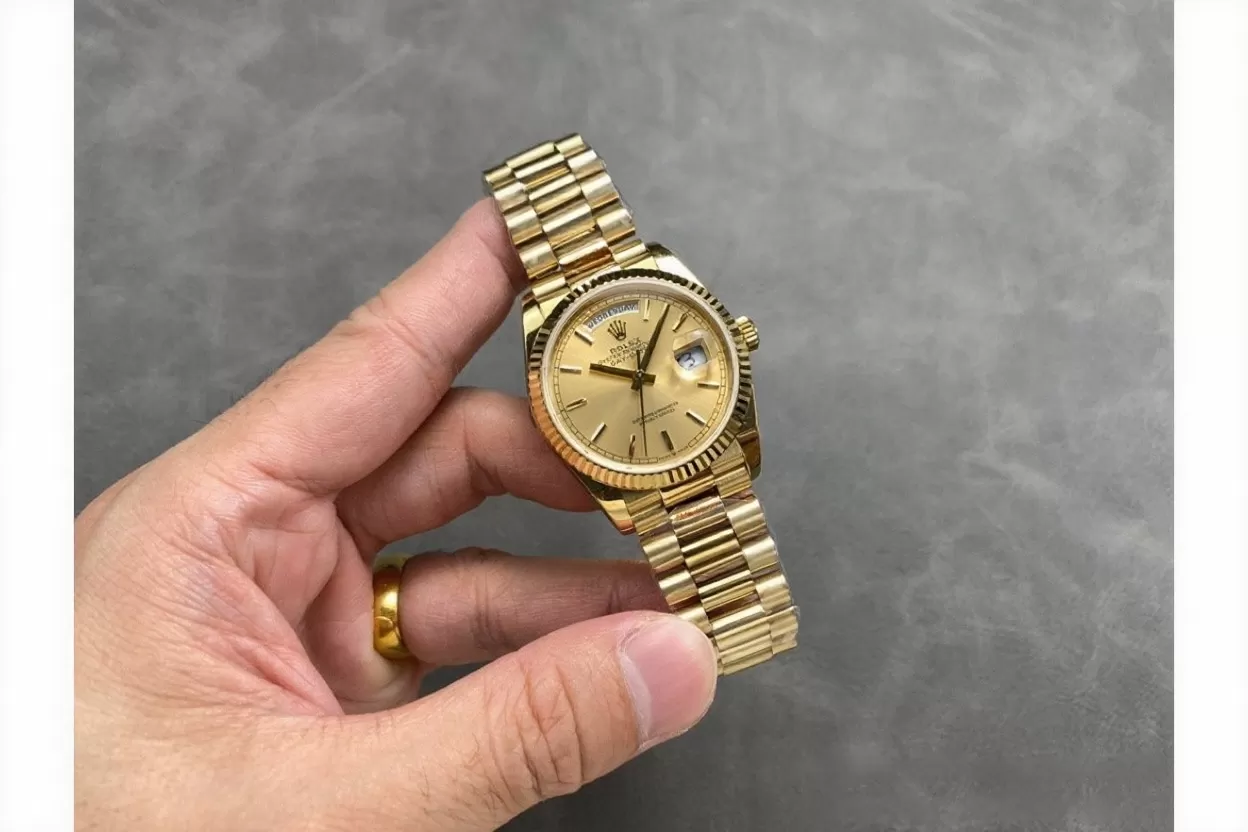 DayDate 128238 36mm YG/YG Gold/Stk QF V3 VR3255(Gain Weight) - Image 4