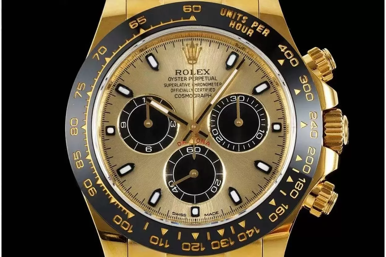 Alternative view of Daytona 116518 40mm YG/RU Gold Dial VSF DD4130 Super Clone