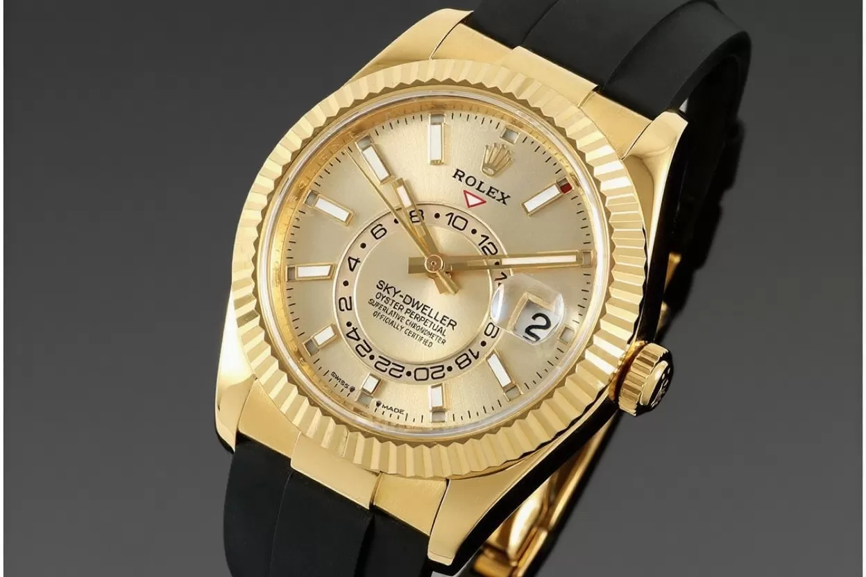 SkyDweller 336238 42mm YG/RU Gold Dial ZF A2824(Tungsten Heavy Version)