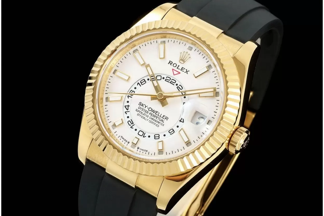 SkyDweller 336238 42mm YG/RU White Dial ZF A2824(Tungsten Heavy Version)