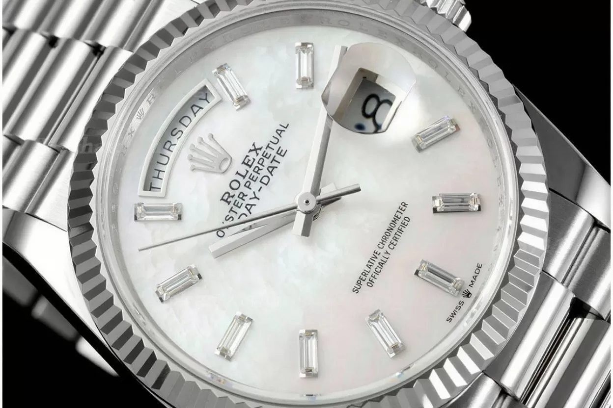DayDate 128239 36mm SS/SS Mop/Dia QF V2 A2836(Gain Weight) - Image 3