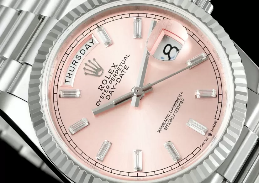 Alternative view of DayDate 128239 36mm SS/SS Pink/Dia QF V2 A2836(Gain Weight)