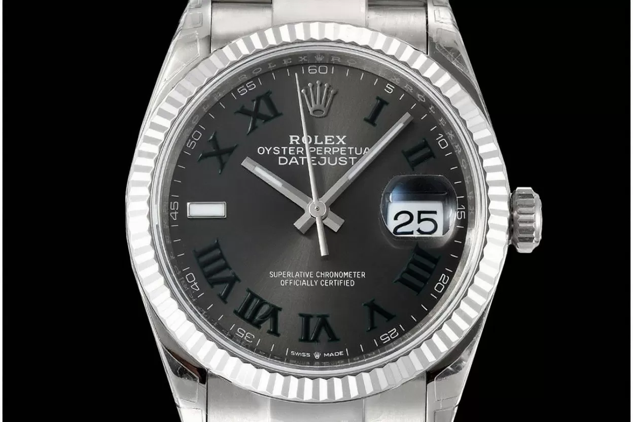 Alternative view of Datejust 126234 36mm Wimbledon Oys SS/SS Grey/Rmn VSF DD3235