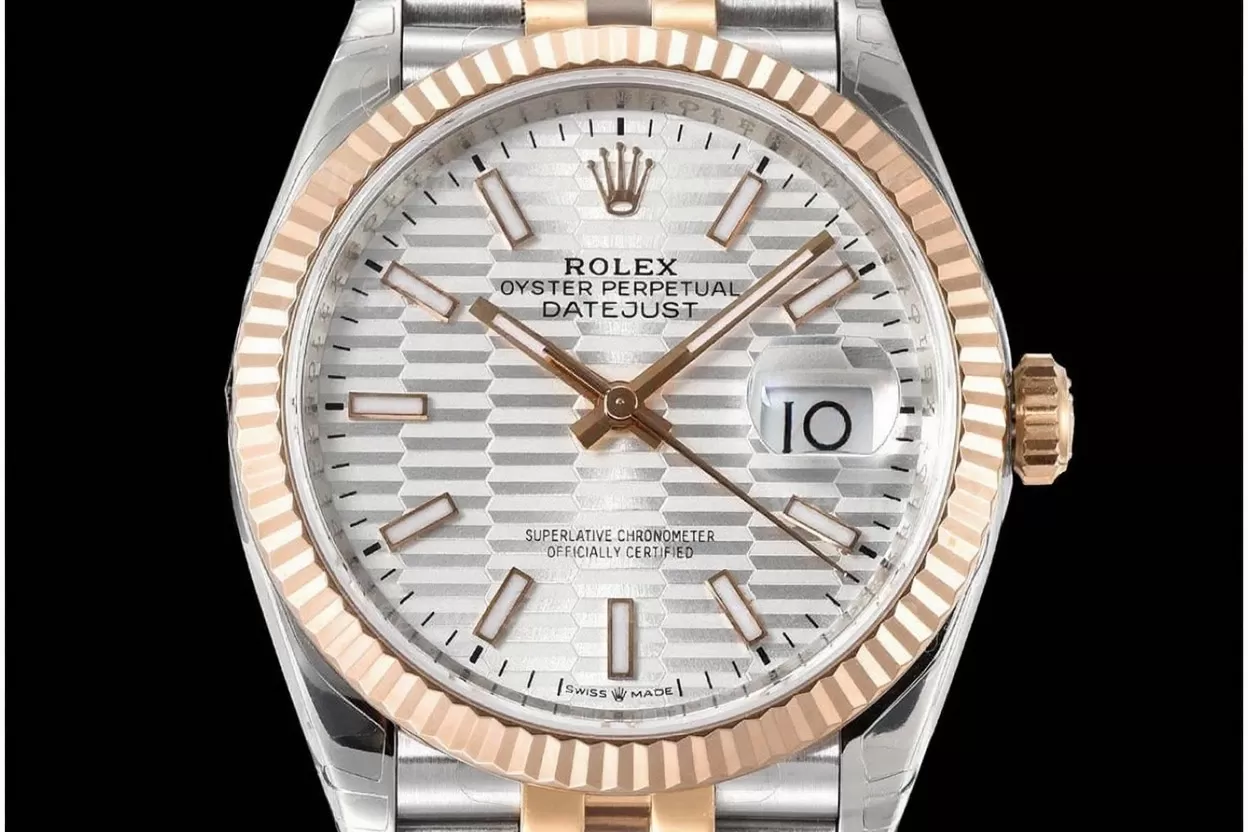 Alternative view of Datejust 126231 36mm Jub RG/SS Silver Textured/Stk VSF DD3235