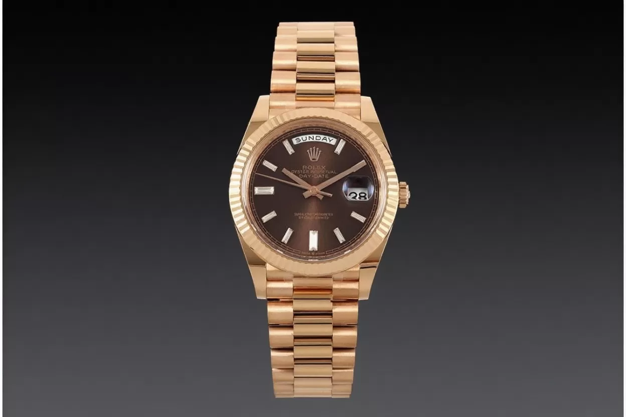 DayDate 228235 40mm RG/RG Brown/Dia THBF V3 SH3255(Tungsten Heavy Version) - 图片 4