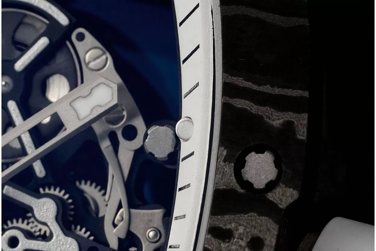 RM055 NTPT/RU White Rehaut on White Rubber Strap ZF RMUL2 Super Clone - 图片 4