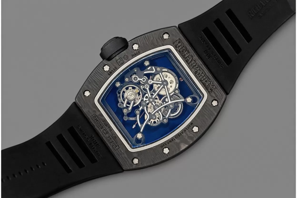 RM055 NTPT/RU Gold Rehaut on Black Rubber Strap ZF RMUL2 Super Clone - Image 4