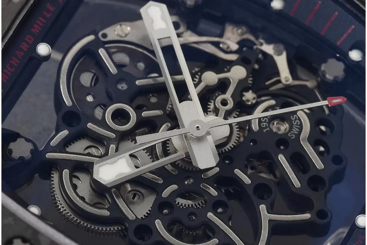 RM055 Black NTPT/RU Skeleton Dial APS RMUL2 Super Clone - 图片 6