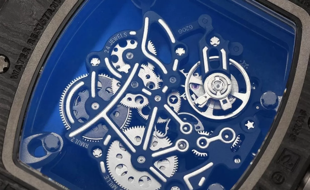 RM055 Black NTPT/RU Skeleton Dial APS RMUL2 Super Clone - 图片 11