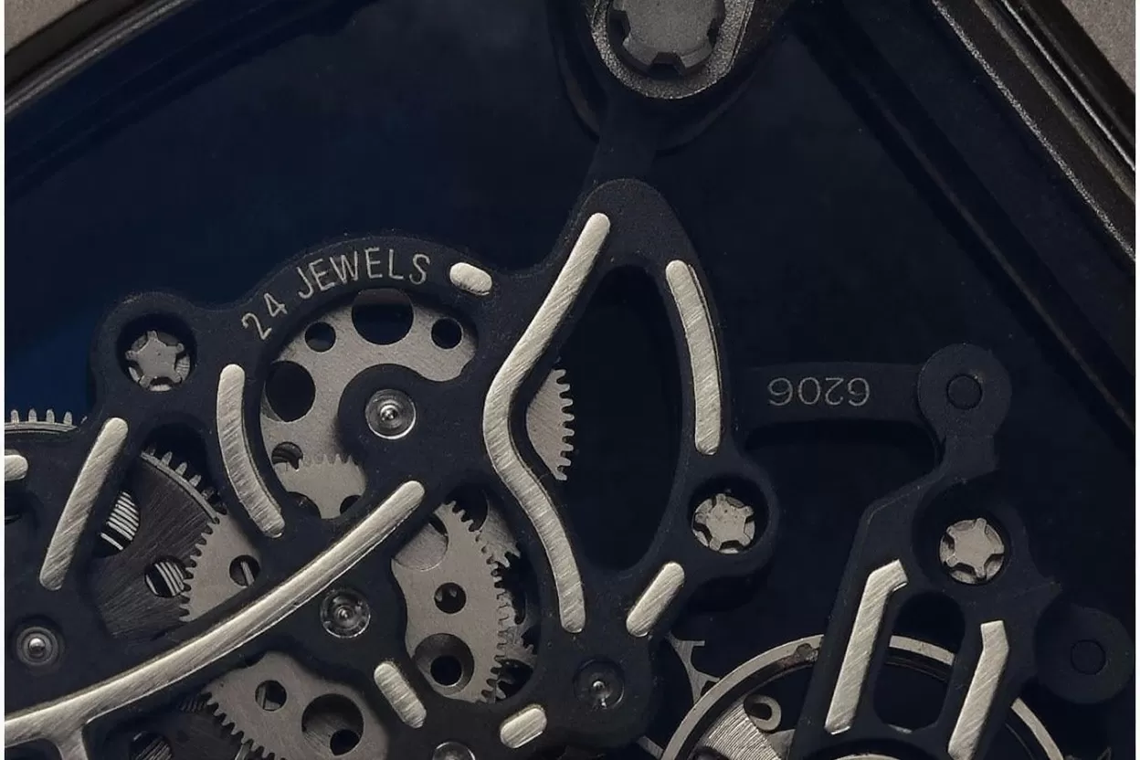 RM055 Black NTPT/RU Skeleton Dial APS RMUL2 Super Clone - 图片 13