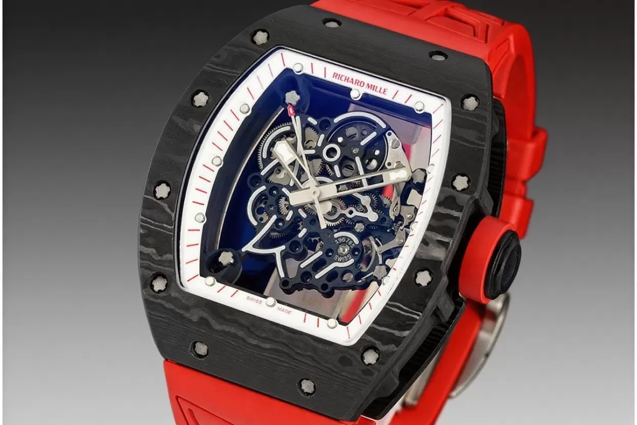 RM055 NTPT/RU Red Crown on Red Rubber Strap ZF RMUL2 Super Clone(New Rubber Strap)