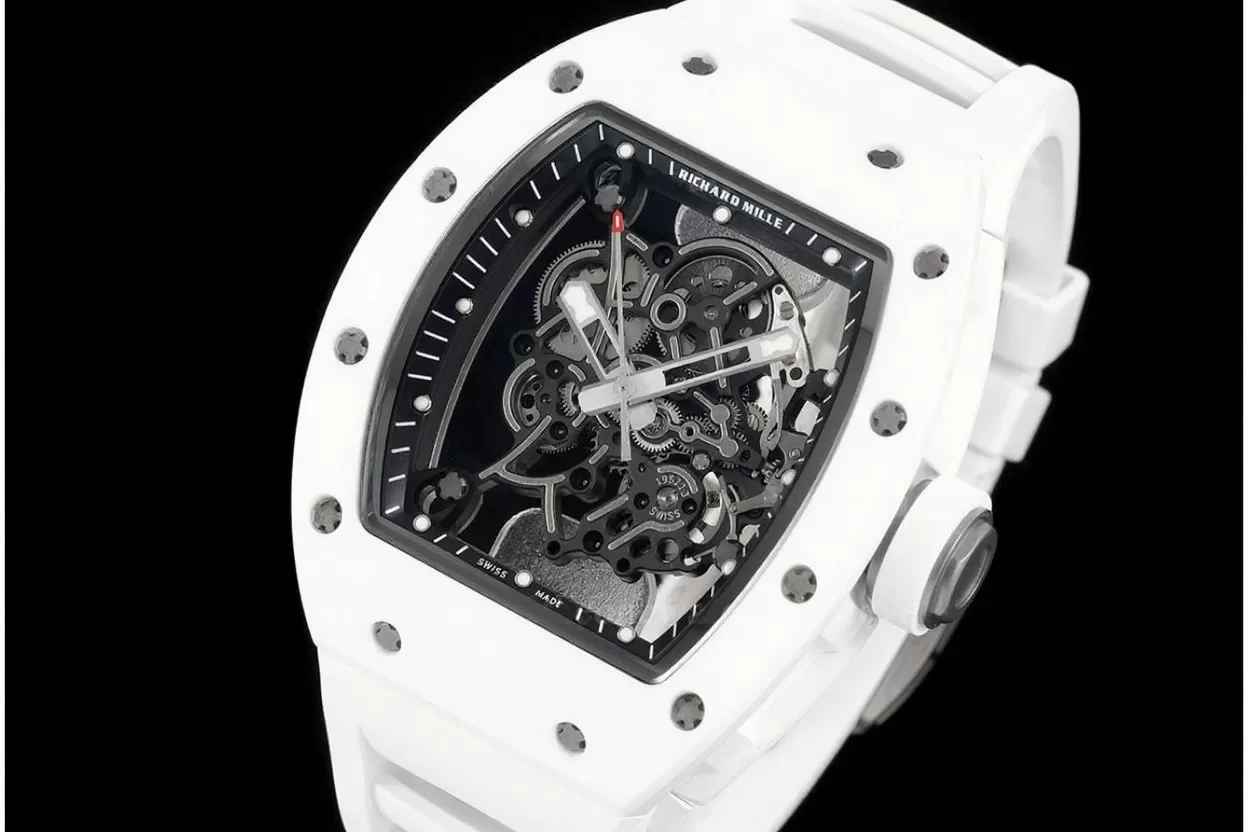 RM055 White 43mm Cer/RU Skeleton Dial APSF RMUL2