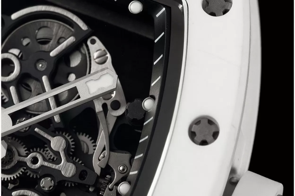 RM055 White 43mm Cer/RU Skeleton Dial APSF RMUL2 - Image 3