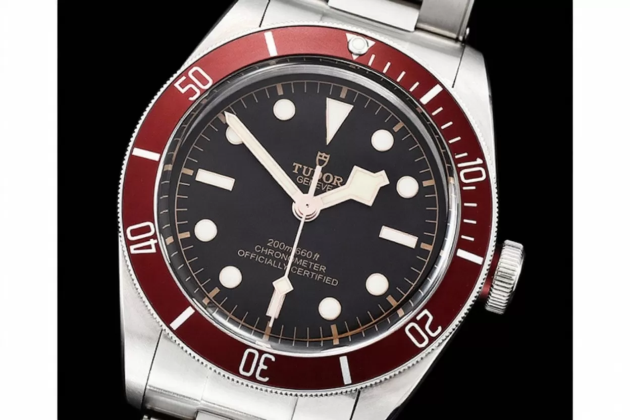 Heritage Black Bay Shield 41mm SS/SS Red/Blk ZF Asia 2824