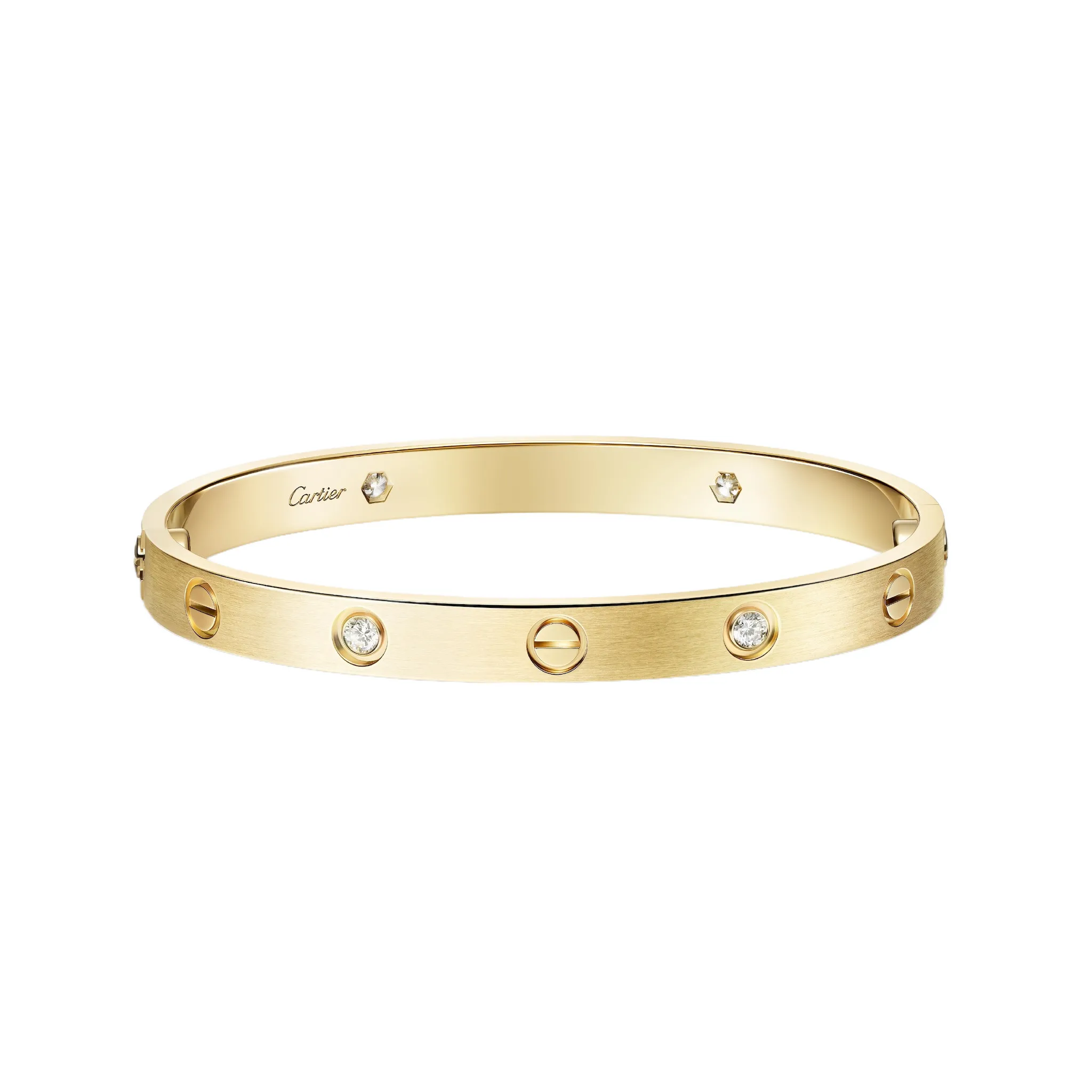 Cartier Love bracelet, classic model, brushed, 4 diamonds B6080117