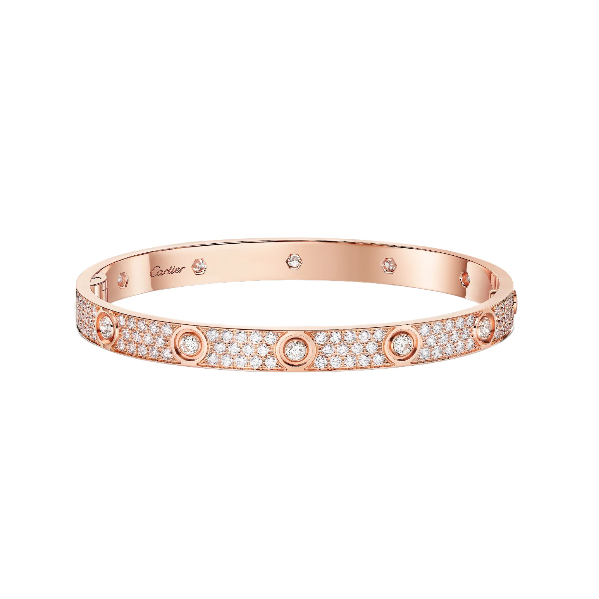 Cartier Love bracelet, classic model, paved, 10 diamonds N6727217