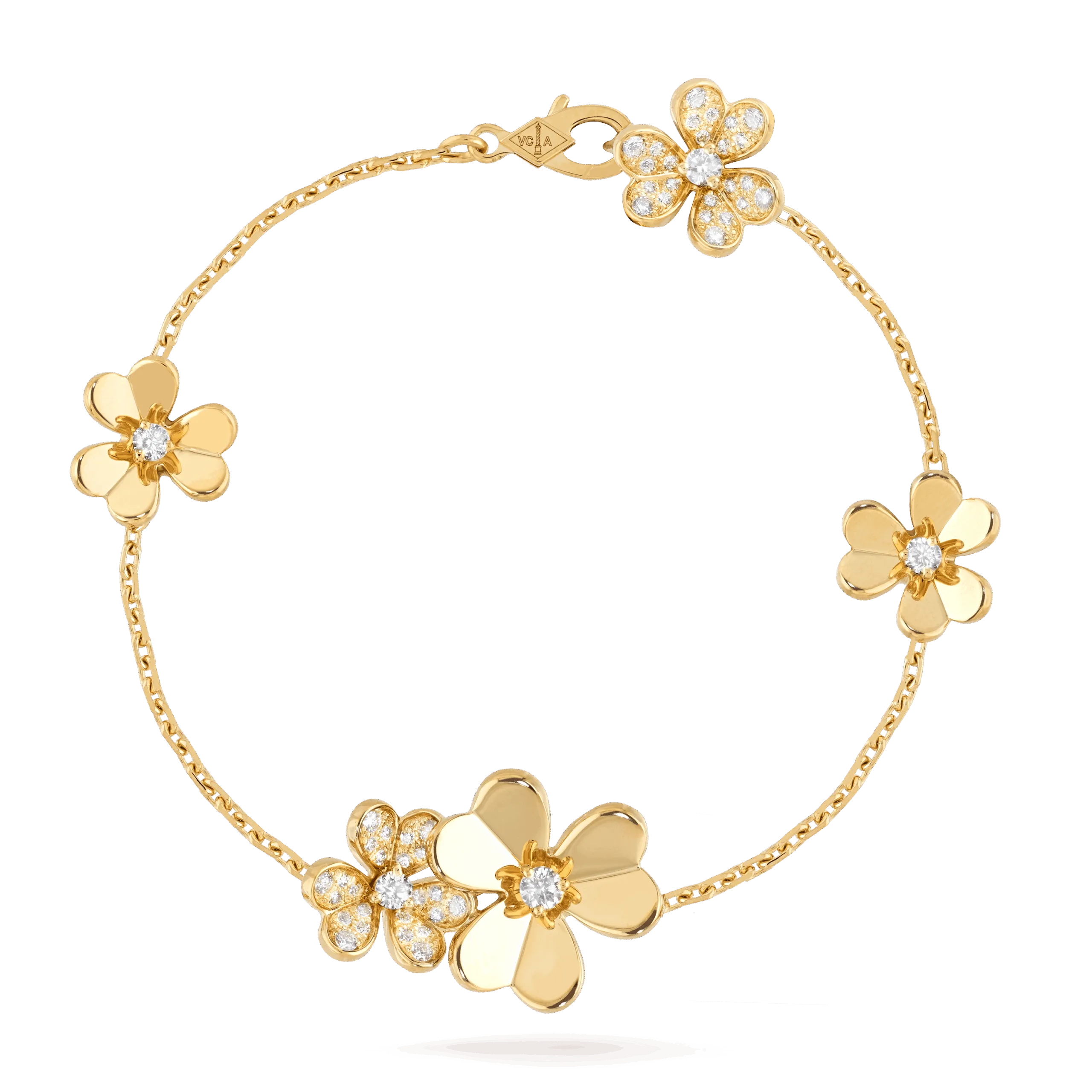 Van Cleef & Arpels Frivole bracelet, 5 flowers VCARP3W400