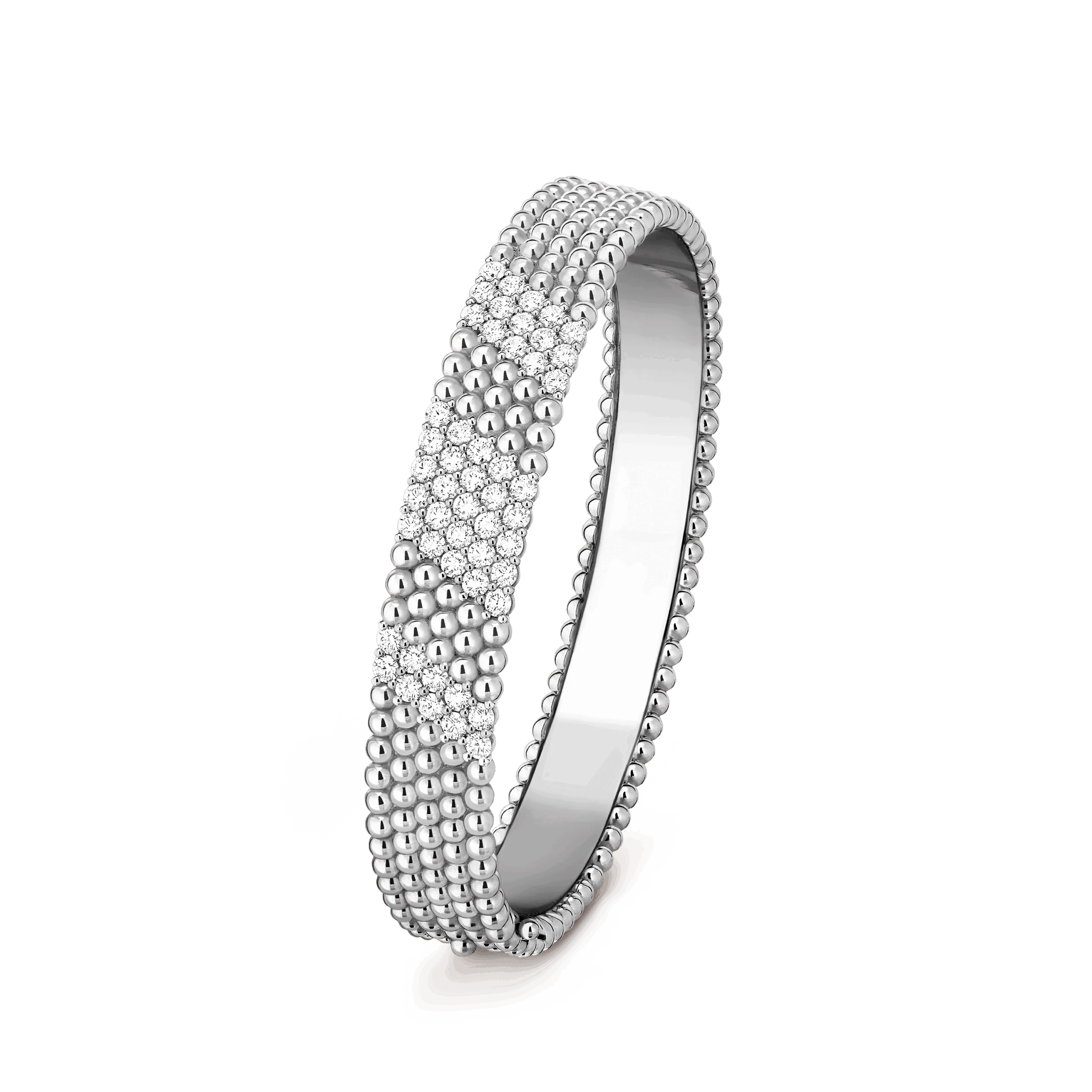 Van Cleef & Arpels Perlée diamonds bracelet, 5 rows, medium model VCARPFYG00