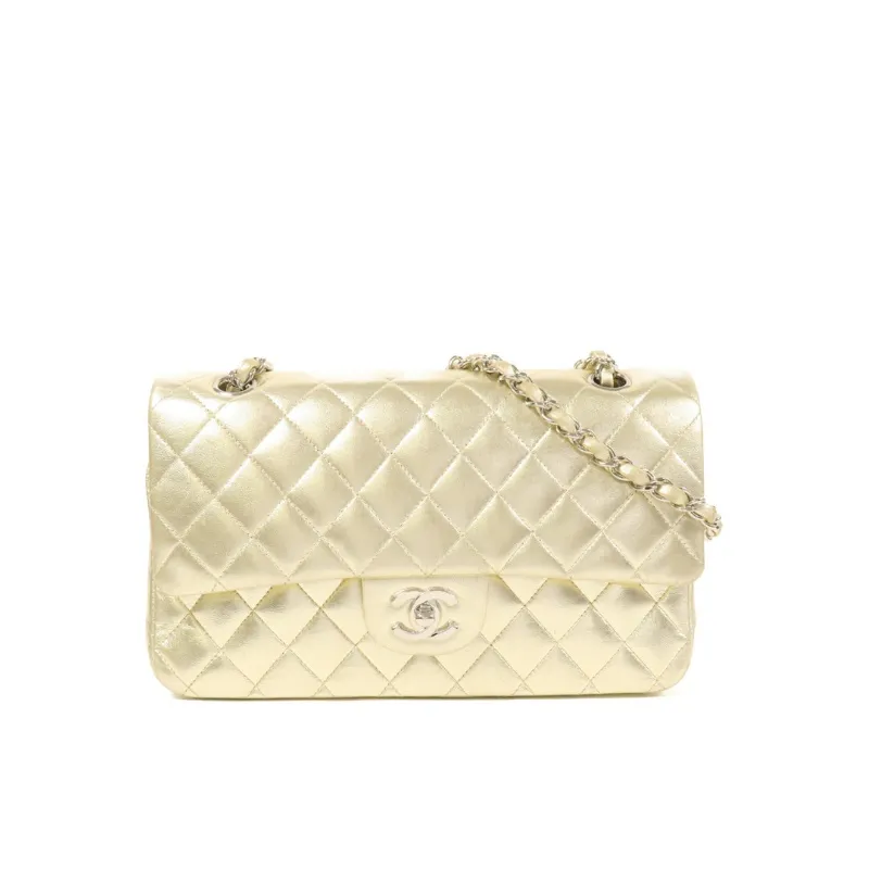 CHANEL Classic 11.12 Handbag Medium Lambskin Gold A01112