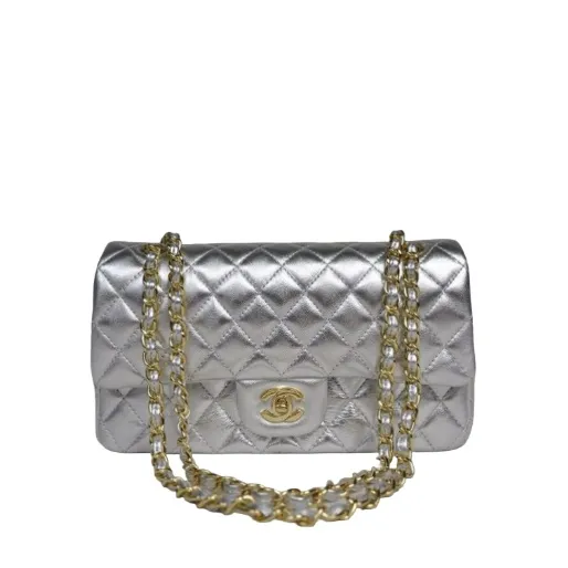CHANEL Classic 11.12 Handbag Medium Lambskin Gold Hardware A01112