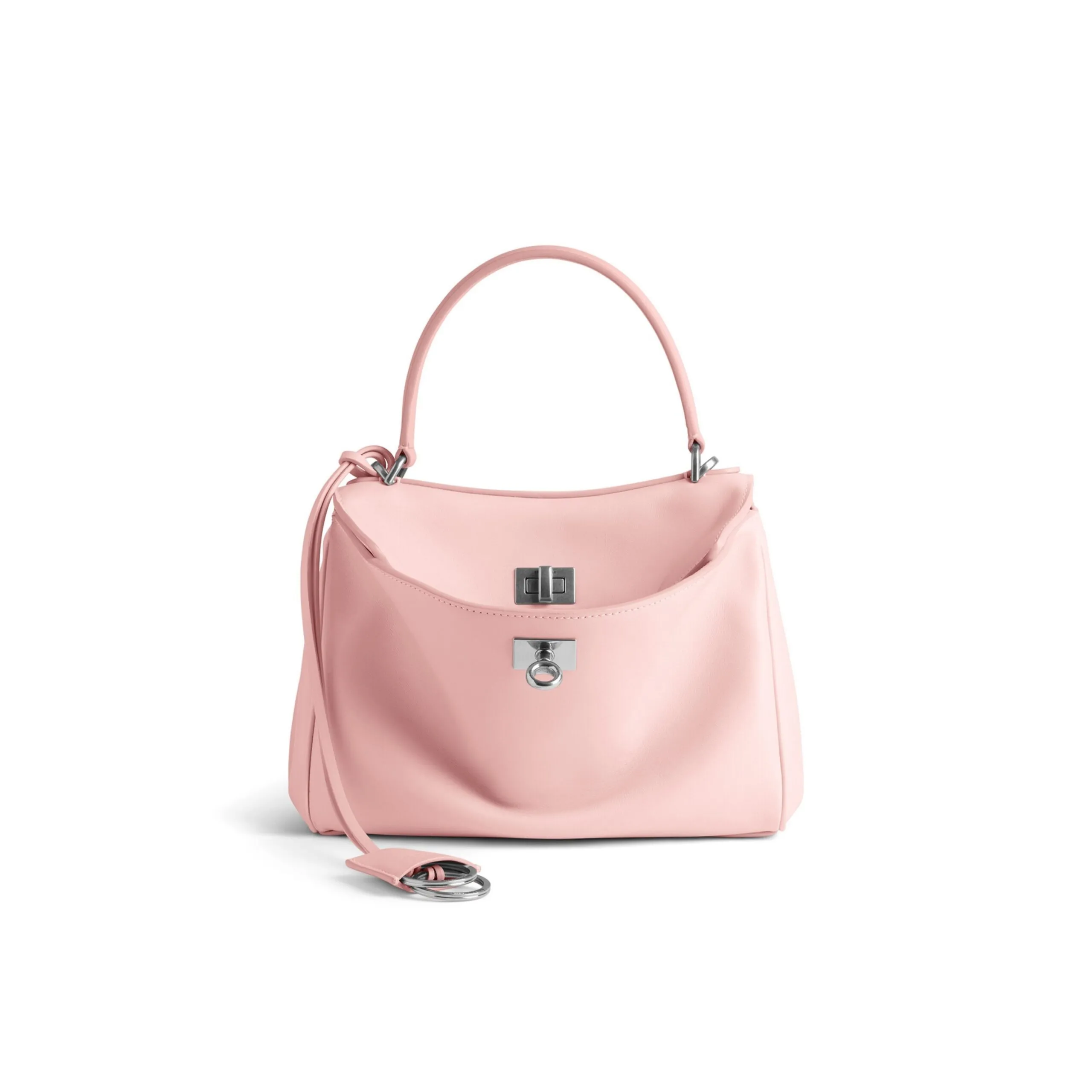 Balenciaga Women's Rodeo Handbag Mini in Suede Pink 795456
