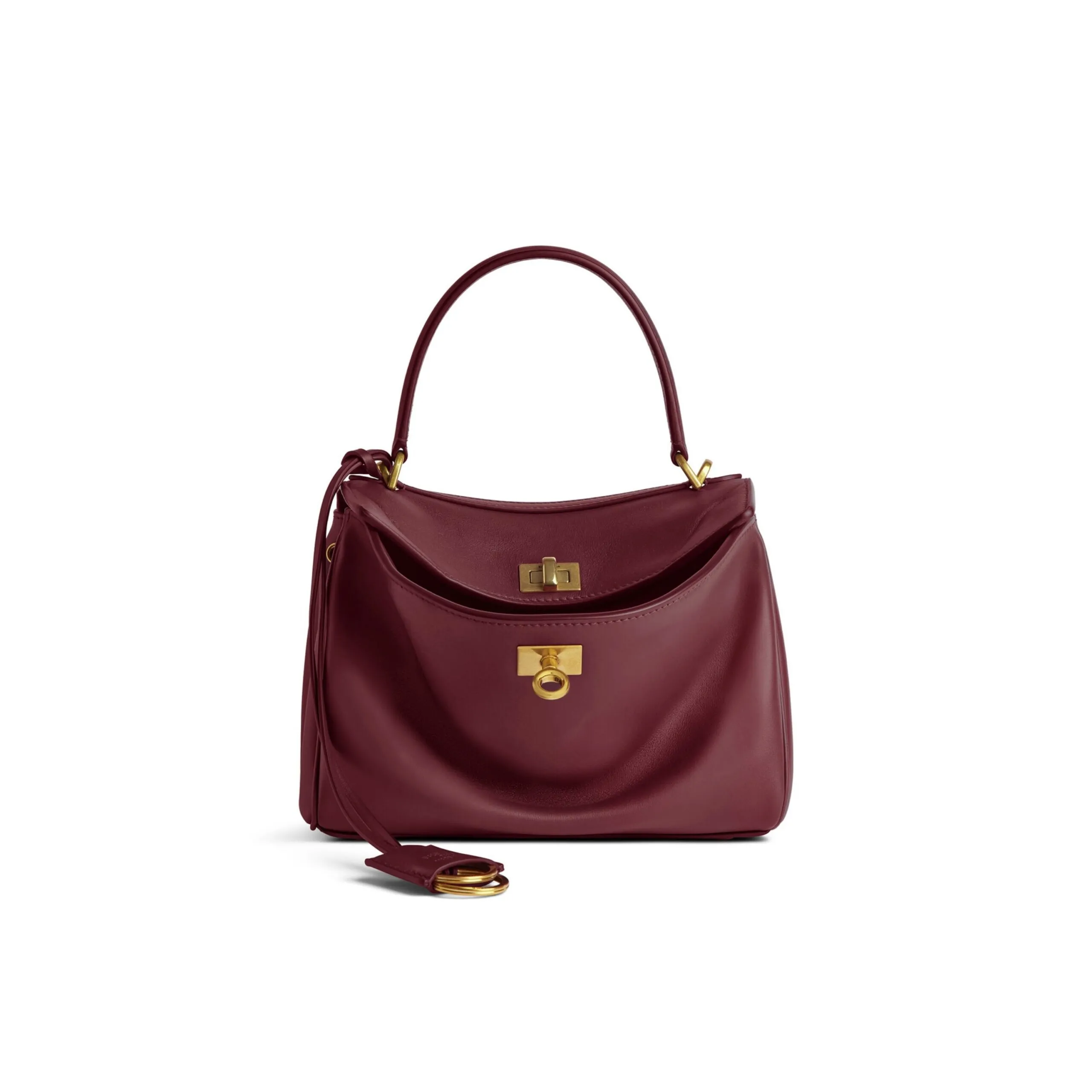 Balenciaga Women's Rodeo Handbag Mini in Dark Burgundy 795456