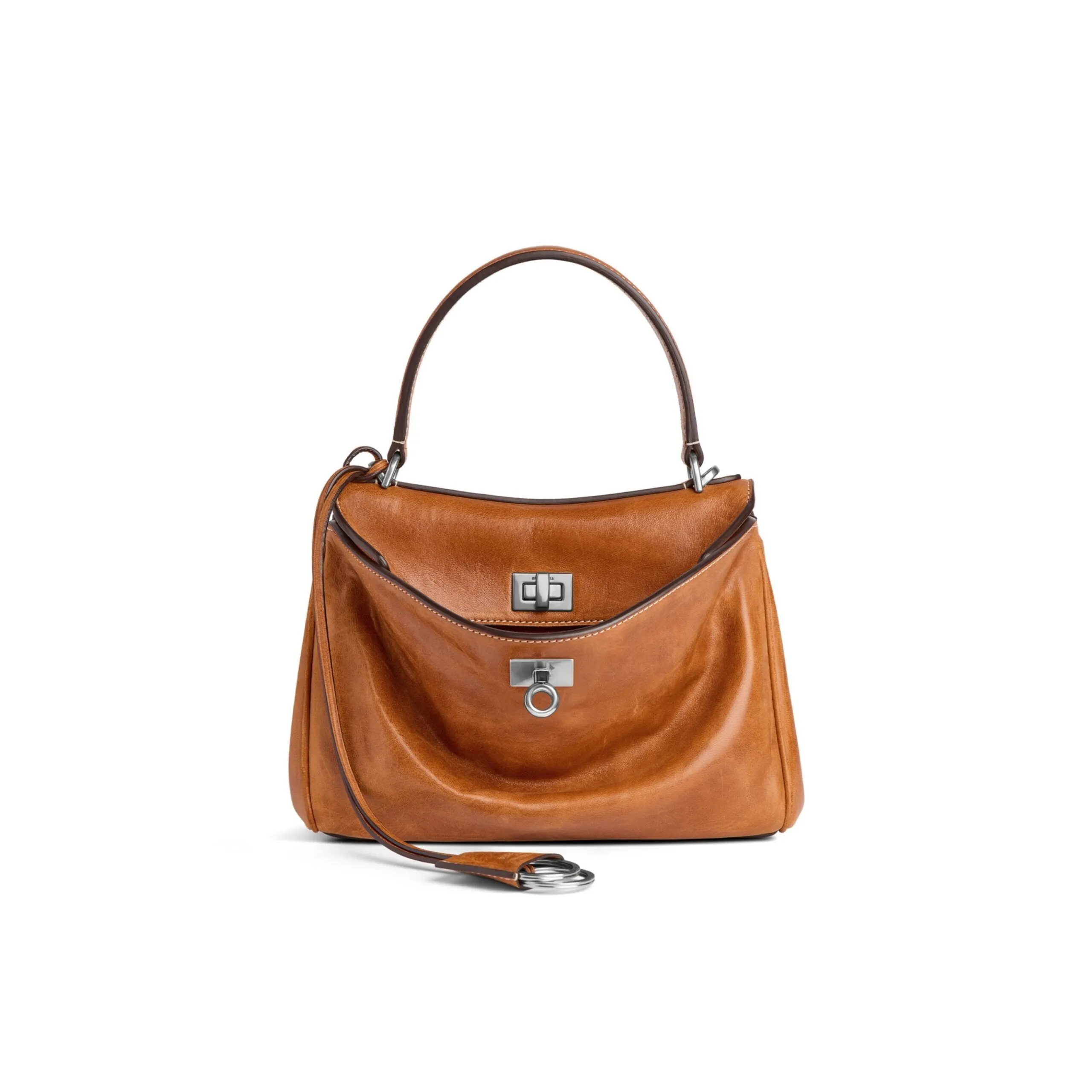 Balenciaga Women's Rodeo Handbag Mini in Tan Cowboy 795456