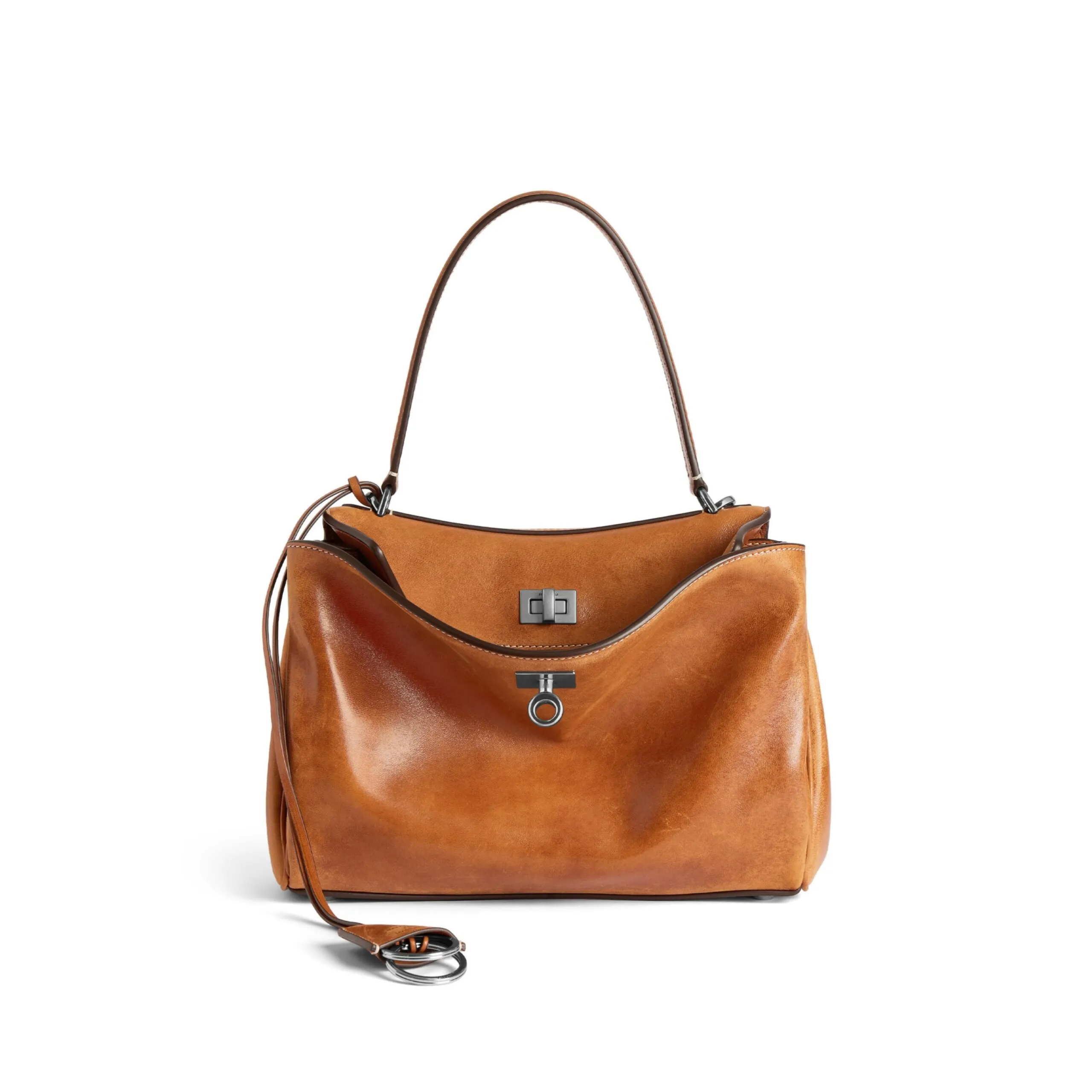 Balenciaga Women's Rodeo Handbag Small in Tan Cowboy 789779