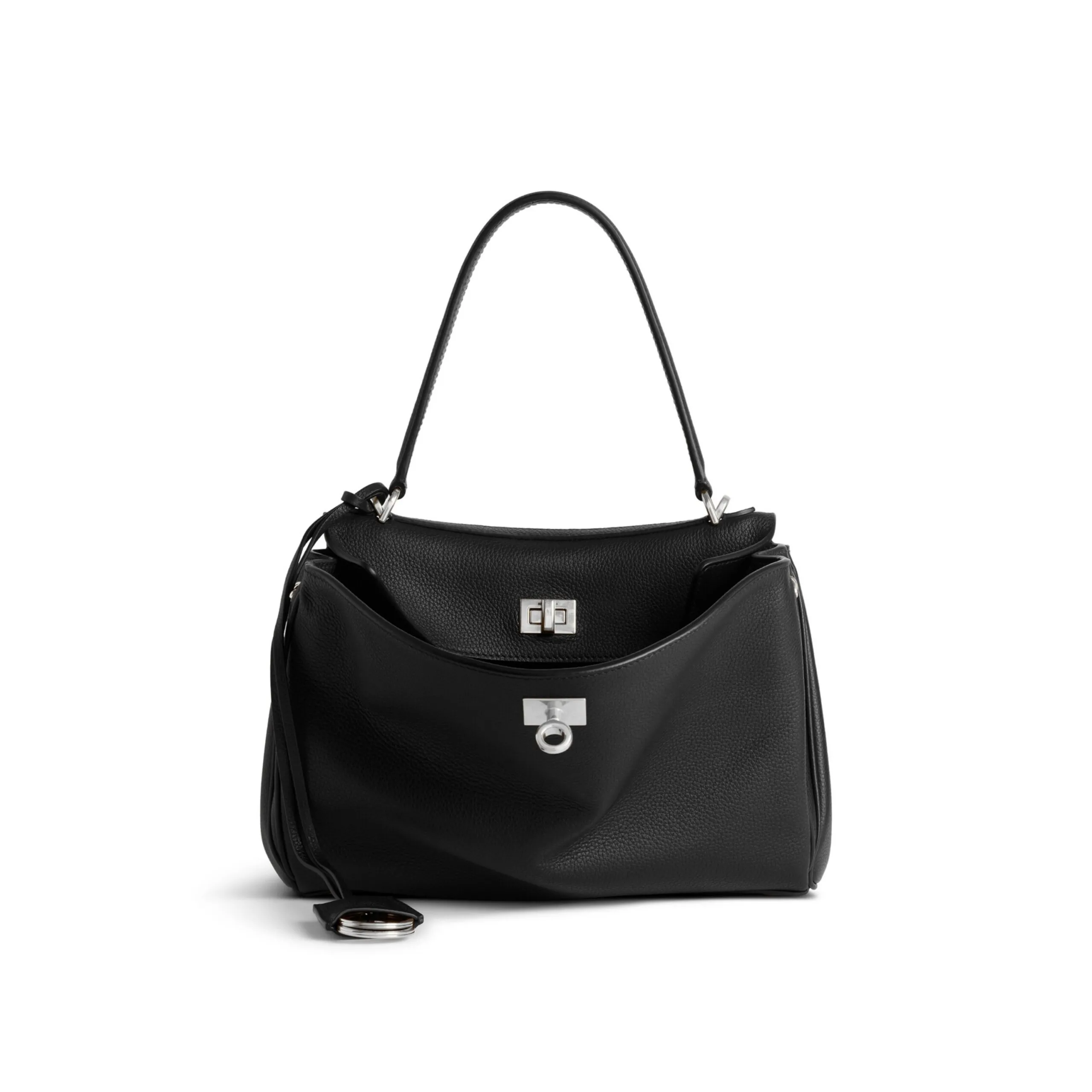 Balenciaga Women's Rodeo Handbag Small Grained Calfskin in Black 789779