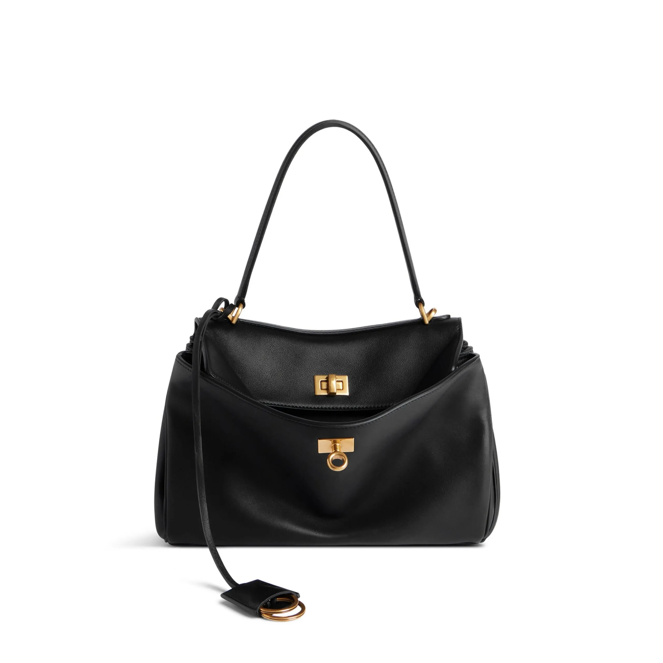 Balenciaga Women's Rodeo Handbag Small Grained Calfskin in Black 789779