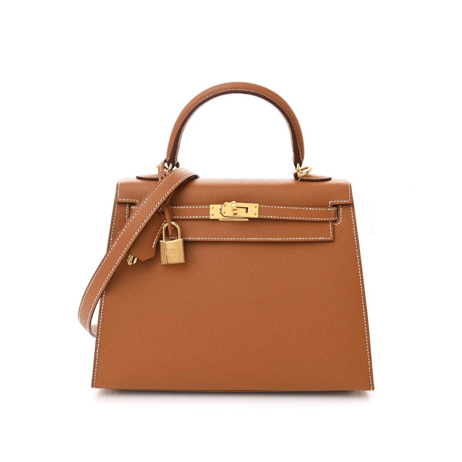 Hermès Kelly 25 Gold Epsom Sellier Gold Hardware